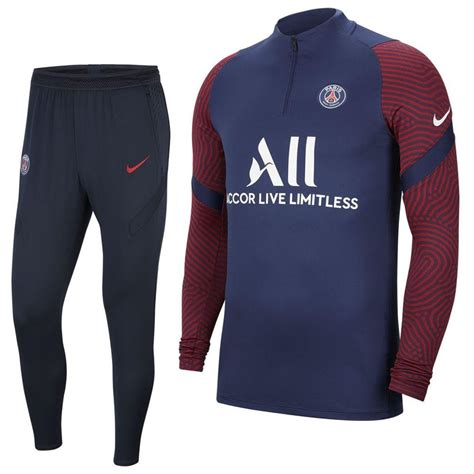 nike paris saint germain strike trainingspak 2020-2021 donkerblauw rood|Paris Saint.